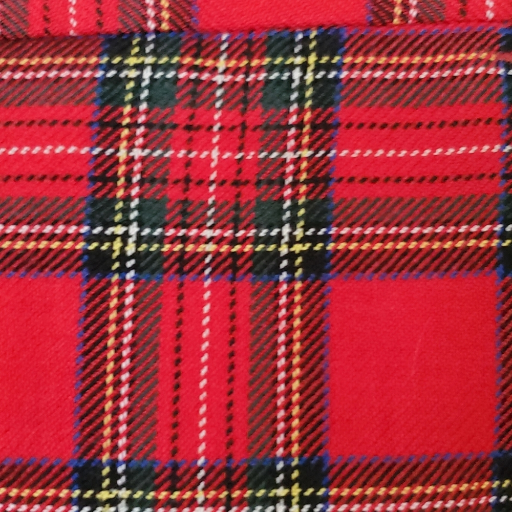 Mens 38R wool pants, red multi color plaid. Soft, Great for Christmas.